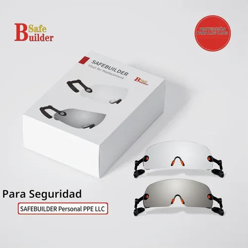 Vista 2 de SAFEBUILDER Safety Visor Hard Hat Accessories for CR06& CR08 Visera transparente integrada
