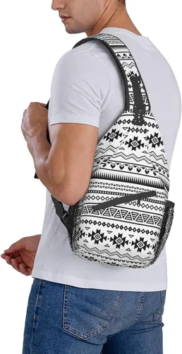Vista 7 de SURERUIM Bolso bandolera impreso personalizado para mujeres y hombres, mochila cruzada para el hombro, bolsas de pecho, gimnasio, viajes