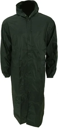 Vista 3 de Abrigo con capuchachaqueta larga para hombre. Impermeable.