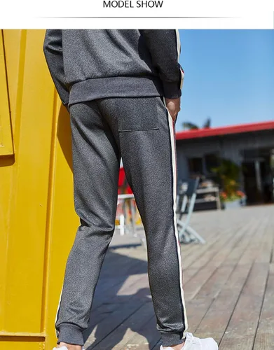 Vista 4 de Chándal deportivo con capucha para hombre, casual, con cierre completo