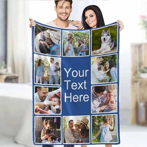 Vista 16 de Mantas personalizadas con fotos, mantas personalizadas con imágenes para mamá, adultos, bebés, padres, amigos, amantes, perros, mascotas
