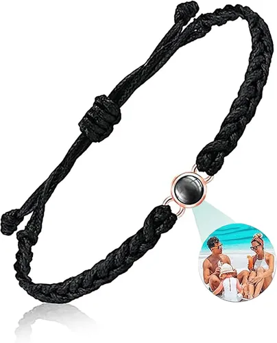 Vista 9 de Pulseras personalizadas con imagen en el interior, paquete de 2 para mujeres y hombres, pulsera de foto circular con imagen personalizada, pulseras