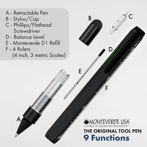 Vista 3 de Monteverde, pluma táctil, estilo herramienta, Negro