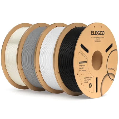 Vista 59 de ELEGOO Paquete de filamento PLA Plus negro 10KG, filamento para impresora 3D PLA+ resistente de 1.75mm precisión dimensional +/- 0.02mm, paquete