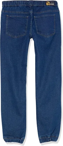 Vista 5 de Nautica Pantalones de mezclilla elásticos para niños, estilo de 5 bolsillos y cierre de cordón