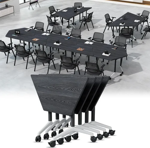 Vista 21 de 4 Pack Folding Conference Tables,47.2" Mobile Training Tables Morandi