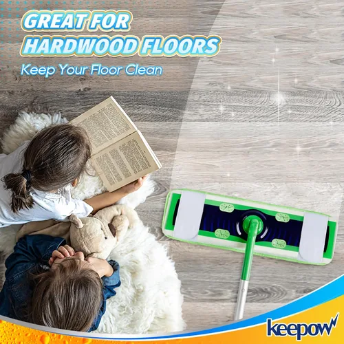 Vista 6 de KEEPOW Almohadillas de microfibra para trapeadores Swiffer XL, reutilizables, para mopa húmeda y seca, compatibles con Swiffer Sweeper XL, repuesto