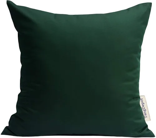 Vista 90 de TangDepot Fundas de almohada sólidas de seda sintética duradera, fundas de almohada cuadradas decorativas, fundas de almohada para interiores y Azul