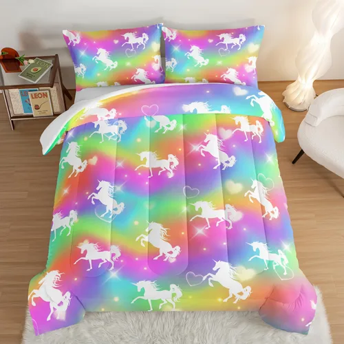Vista 22 de Juego de edredón de mariposa HOSIMA con 2 fundas de almohada, edredón de galaxia con cielo estrellado lunar, decoración de habitación de mariposas