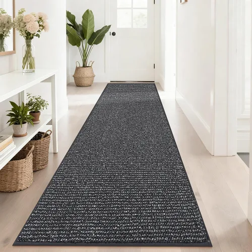 Vista 31 de BEQHAUSE Alfombra de Entrada de 20"x32" Tapete Interior para Puerta Antideslizante Lavable, Alfombras de Pasillo Absorbentes y Resistentes a Manchas