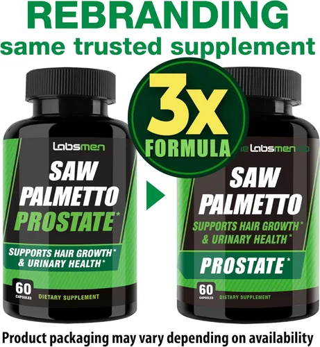 Vista 6 de 3X Formula - Suplementos naturales para la salud de la próstata para hombres, Saw Palmetto para reducir los viajes nocturnos al baño +