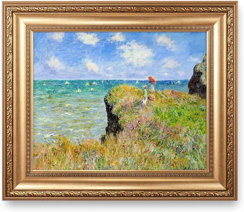 Vista 57 de A&T ARTWORK Antibes Seen from The Salis Gardens de Claude Monet Las Obras de Arte Clásico Mundial Reproducciones, Impresiones de Arte en Lienzo