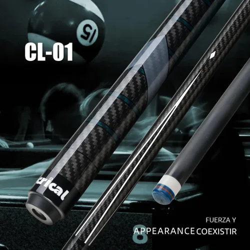 Vista 2 de CRICAL Carbon Fiber Pool Cue Stick 58in Low Deflection Billiard Cue