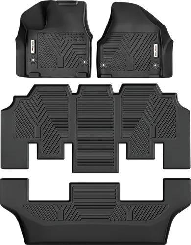 Vista 9 de YITAMOTOR Alfombrilla de carga compatible con Chrysler Pacifica 2017-2025 2026, forro de maletero personalizado negro TPE, alfombrilla de maletero