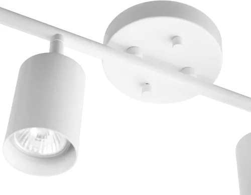 Vista 6 de GLOBE Electric 57011 Iluminación de riel de 4 luces, acabado blanco mate, cabezales cilíndricos ajustables, base GU10, regulable, diseño moderno