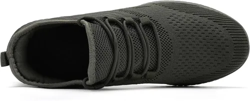 Vista 4 de LCGJR Zapatos deportivos para caminar sin cordones para hombre, tenis de moda, ligeros, para correr, entrenamiento, transpirables, informales