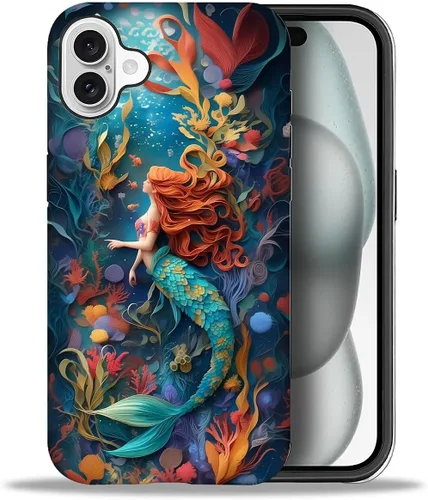 Vista 86 de DAIZAG Funda compatible con iPhone 11, hermoso color arena, patrón completo, carcasa rígida híbrida de plástico TPU + funda de protección