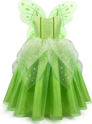 Vista 5 de Disfraz de princesa Cenicienta para niñas vestido de fiesta de cumpleaños Halloween