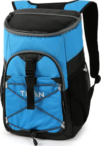 Vista 13 de Titan by Arctic Zone Backpack Cooler, Insulated Soft Sided Bag with Leak Proof Lining and Padded Straps, for Lunch, Picnic, and Travel, 24 Can Gris