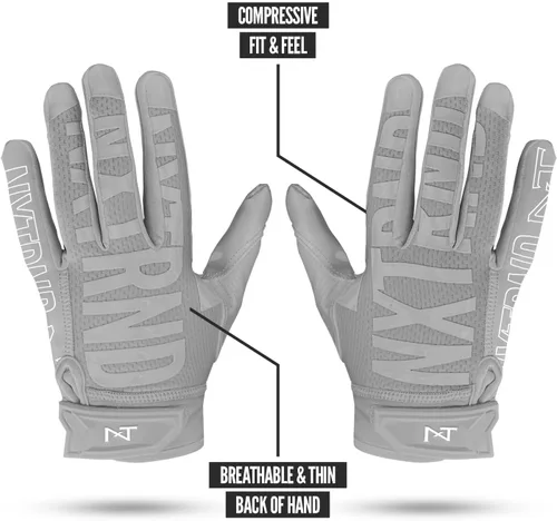 Vista 3 de Nxtrnd G2 Football Gloves, Men's Ultra Sticky Elite Receiver Gloves