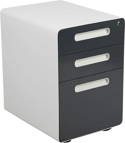 Vista 15 de Flash Furniture Archivador móvil con 3 cajones, color negro