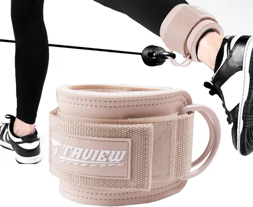 Vista 5 de TAVIEW Ankle Straps Cable Machine Attachment for Gym - Cable Kickback Ankle Straps - Padded Ankle Cuffs for Glute Kickbacks and Leg Workouts