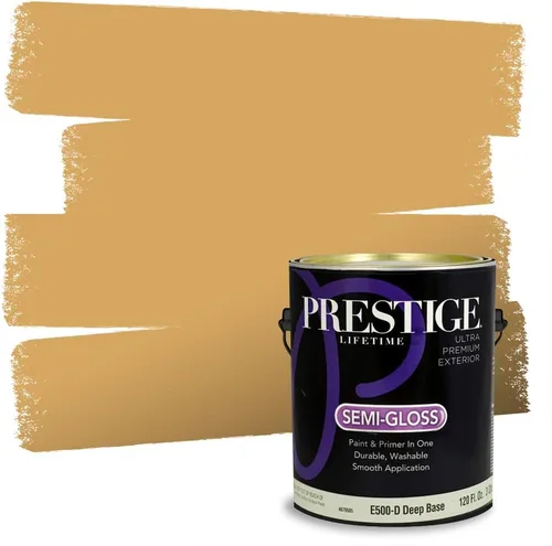 Vista 156 de PRESTIGE Pinturas de pintura exterior e imprimación en uno, 1 galón, plano, combinación comparable de Benjamin Moore* Manzanilla*