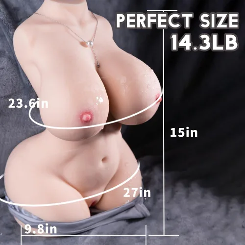 Vista 2 de Muñeca sexual de 14.3 libras para hombres, masturbador masculino, masturbadores masculinos de tamaño real, juguetes sexuales, torso con textura 3D