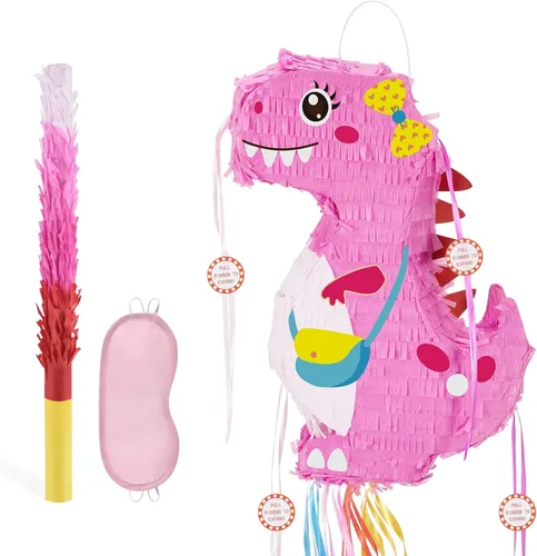 Vista 14 de Piñata de dinosaurio - Suministros de fiesta de cumpleaños de dinosaurios