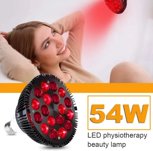 Vista 7 de Lámpara de terapia de luz roja-54W 18 LED Dispositivo de terapia de luz infrarroja con soporte de lámpara ajustable, 660nm rojo y 850nm infrarrojo
