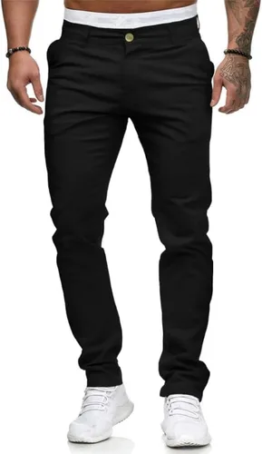 Vista 7 de HUNGSON Pantalones de vestir ajustados ajustados para hombre 2023caqui