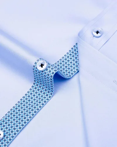 Vista 6 de J.VER Camisa de vestir elástica de manga larga casual para hombre, sin arrugas, ajuste regular, con botones
