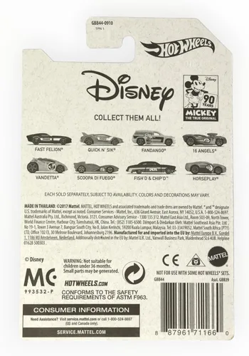 Vista 2 de Hot Wheels Edición del 90 aniversario de Disney 2019 (Pluto (16 ángeles))