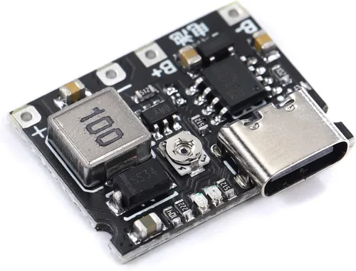 Vista 2 de Teyleten Robot 18650 Li-ion 3.7V 4.2V Cargador de batería DC-DC Step Up Boost Module TP4056 DIY Kit Piezas Tipo-C 10pcs
