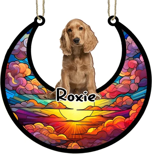 Vista 71 de LOVELYPOD Adorno de Navidad personalizado para perro pastor australiano, atrapasoles conmemorativo, adorno de Navidad de pastor australiano