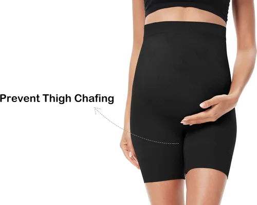 Vista 4 de XNHAN Secret Fit Shaper Panty - Faja moldeadora de maternidad sin costuras para vestido, soporte para el vientre, evita rozaduras en los muslos