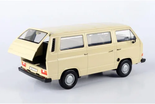 Vista 3 de VW Tipo 2 (T3) Van Beige Timeless Legends Series 1/24 Modelo de auto fundido a presión por Motormax 79376