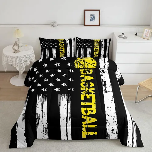 Vista 15 de Erosebridal Juego de edredón de béisbol tamaño individual, juegos de ropa de cama deportiva para niños, edredones y juegos de ropa de cama de nido