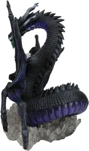 Vista 3 de Ebros Gift Fantasía Mitos y Leyendas Koss Earth Elemental Púrpura oscuro Luz de luna Araña Aracnafaria Dragón en suelo de cristal Figura Edad
