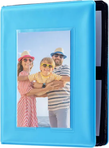 Vista 8 de Zink Álbum de fotos de 2 x 3 pulgadas, mini álbum de fotos de 64 bolsillos con cubierta transparente de ventana para papel fotográfico Zink Zero Ink
