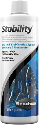 Vista 2 de Seachem Acondicionadores de agua para acuarios Prime and Stability (8.5 fl oz + 16.9 fl oz)
