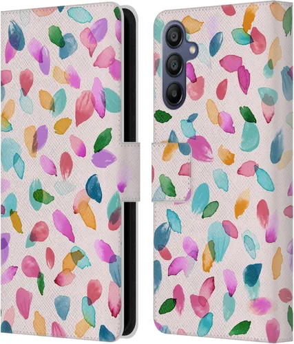 Vista 286 de Head Case Designs Officially Licensed Ninola Ditsy Flowers Yellow Nature Bold Leather Wallet Case Compatible with Samsung Galaxy A07 4G