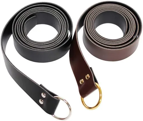 Vista 4 de Polainas Medievales de Cuero Sintético Caballero Guerrero Armadura Armadura Cubiertas Spats Impermeable Pierna Guardias Ranaissance Traje Accesorios