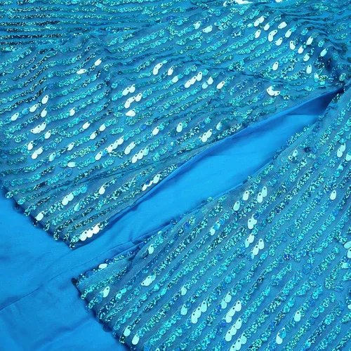 Vista 7 de Uhdear Disfraz de reina de nieve para niña, vestido de lentejuelas de princesa con accesorios