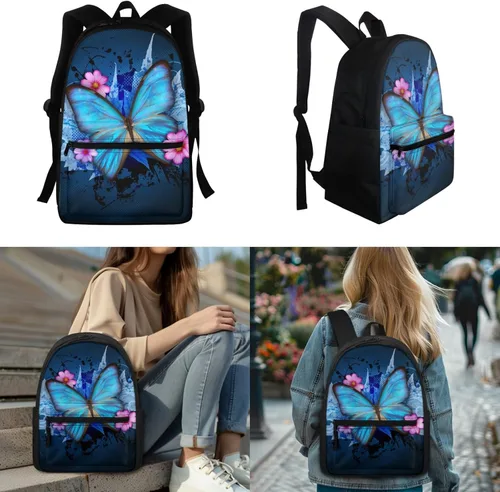 Vista 38 de FOR U DESIGNS Fuego baloncesto impreso niños escuela mochilas viaje mochila libro bolsa
