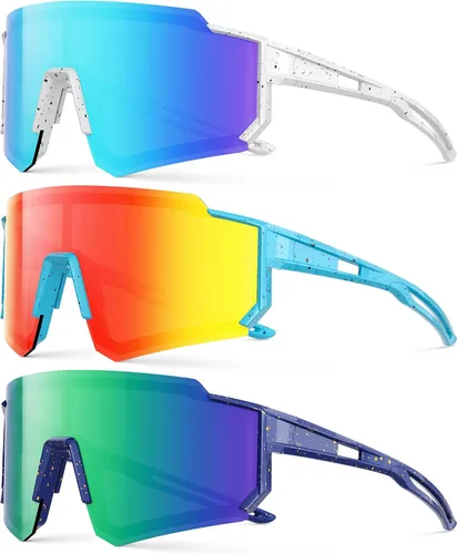 Vista 11 de Fanshen Kids Baseball Sunglasses Youth - Sports Polarized Sunglasses Softball Cycling for Boys Girls Ages 3-12 UV Protection