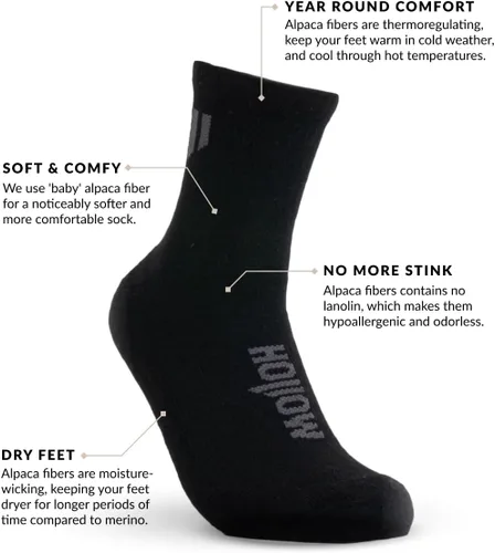 Vista 3 de Alpaca Ankle Socks for Men and Women, Warm Cozy Alpaca Wool Socks for Hiking, Running, Outdoors, Moisture Wicking