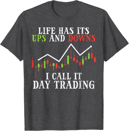 Vista 25 de Life Ups And Downs Day Trading Crypto Stock Market Trader T-Shirt, Negro
