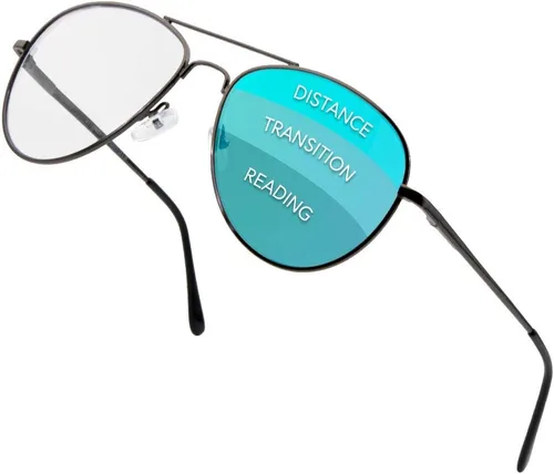 Vista 7 de Gafas de lectura progresivas para mujeres y hombres, multifocales para computadora con lentes de bloqueo de luz azul Milán