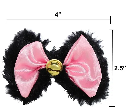 Vista 5 de Spooktacular Creations 5 Pcs Kitty Cat Costume Accessories with Cat Ears Headband, Paws Gloves, Bow Tie, Tail Accessories